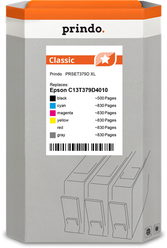 Prindo Classic XL multipack black / cyan / magenta / yellow / Red / Gray