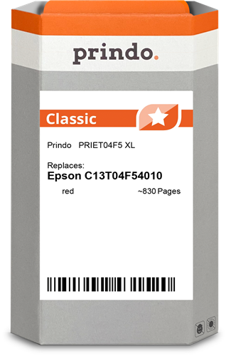 Prindo Classic XL Red ink cartridge