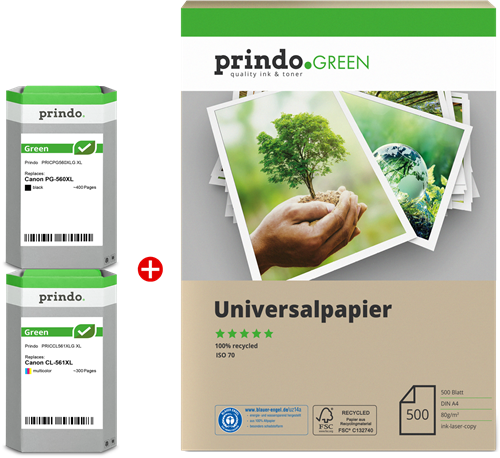 Prindo Green XL black / more colours value pack