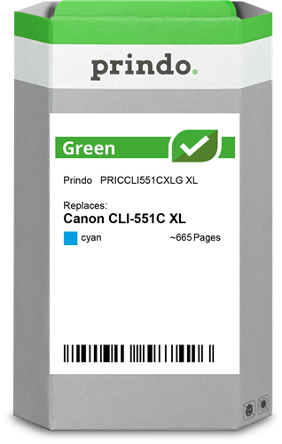 Prindo Green XL cyan ink cartridge