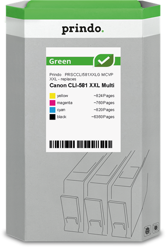 Prindo Green XXL multipack black / cyan / magenta / yellow