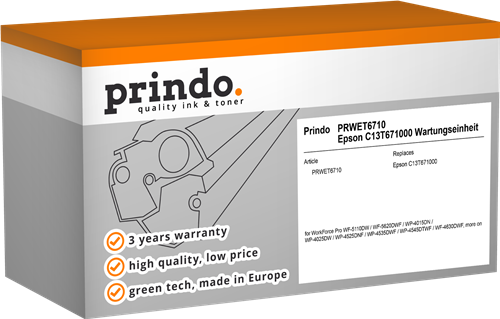 Prindo PRWET6710 maintenance unit