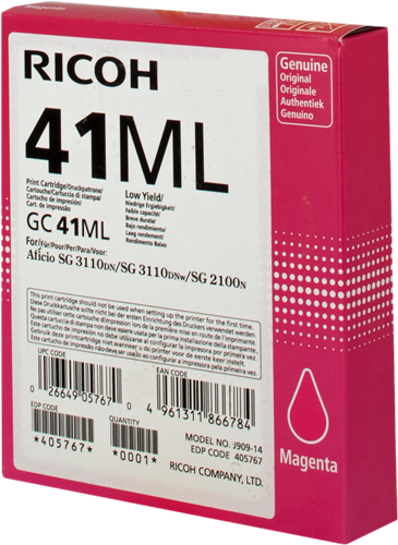 Ricoh gel cartridge GC41ML magenta