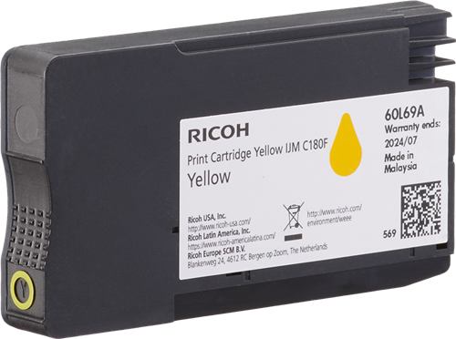 Ricoh IJM C180F yellow ink cartridge